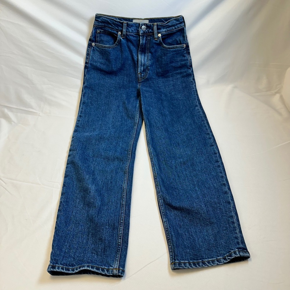 Everlane The Way High Jean Straight Leg Organic Cotton Dark Wash Womens Size 25